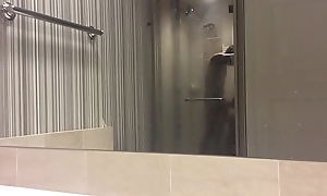 Hotel Shower head interracial asian teen knavish head exact bj blowjob handjob