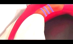 YÅ« Kawana High-leg leotard red (full) beautiful sculpt legs-fetish image videotape only