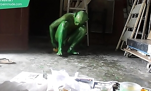 Green Demon Pal / Body Paint / 19 Years Old Extreme Amulet Cosplay #1