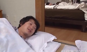 Yuuko Kuremachi busty mature Asian babe enjoys engulfing cock