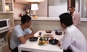 Japanese Wife Fucked At the end of one's tether Husband's Friend When He's Asleep
