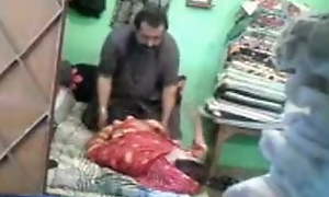 Adult Pakistani couple in to a unannounced fuck in shop