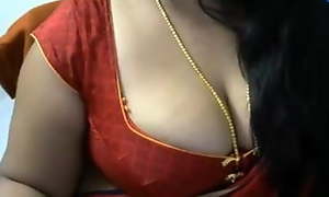 Sexy Telugu aunty gut on cam on touching boyfriend