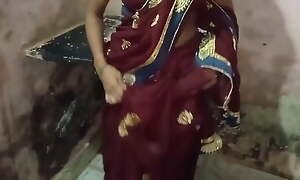 Indian girl in a saree has quick sex