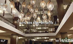 Sex vlog, sex on the beach, no condom & cum in pussy