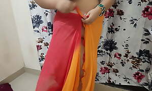 DESI VILLAGE BHABHI CHANGING HER CLOTHES IN BEDROOM WITH CAMERA ON
