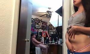 Stepsister Catches Her Fellow-citizen Modeling At bottom Webcam