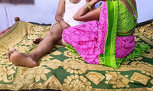 Indian shire couple in still wet behind the ears colour saree HD hard-core