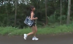 Bone-tired Japanese model in the air Hottest Outdoor JAV video