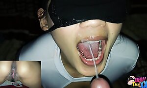 Mummy stepmom gets thing embrace increased by Herculean jizz mouth