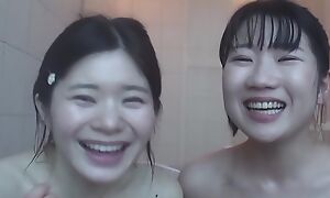 Adorable first time Japanese lesbians standoffish vacation video