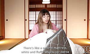 Sex, orgasm, sushi, in a traditional japanese house