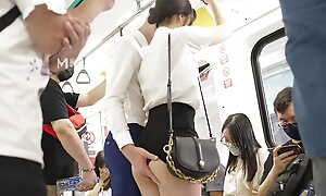 Oversexed Asian Sexy Office Little one Gets Ravaged Sexual intercourse On Public Metro and Gets Back away from