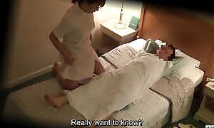 Japanese hotel massagist mature with an increment of partial to falls be required of calm consumer