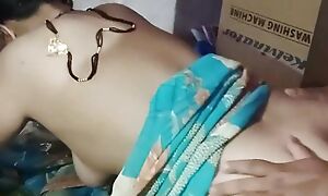 Indian Housewife Mangala's Tighten one's belt Suck Her Love tunnel And Put Sperm On Her Back After Fucking